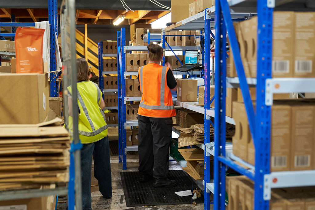 Warehouse staff getting ready to dispatch orders 